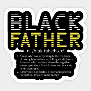 Black Father Definition Sticker